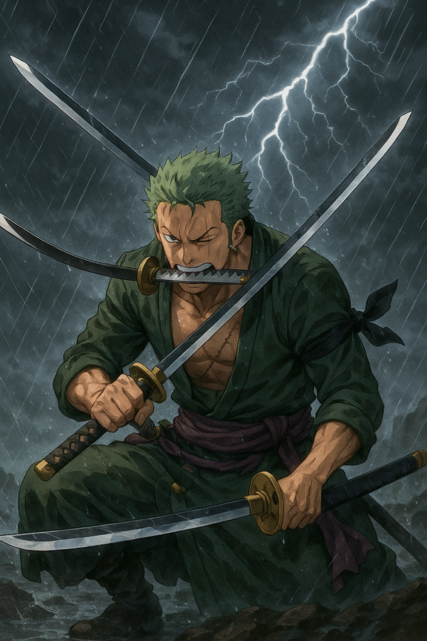 Three-Sword Thunder – Zoro